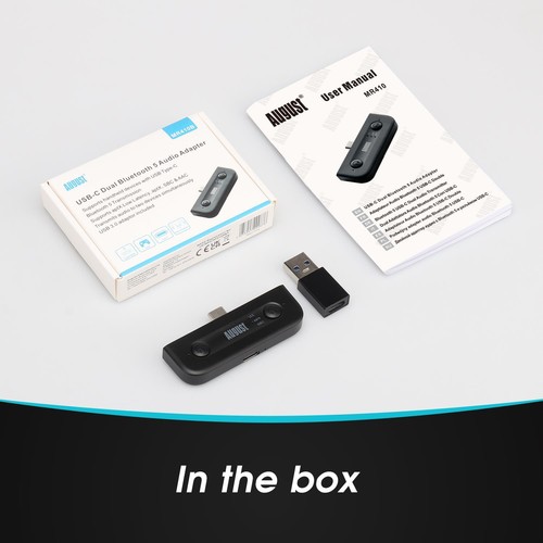 Dualer Bluetooth Audio Sender zu Kopfhörer für Nintendo Switch - August MR410 - Afbeelding 8 van 8