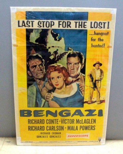 Original 1955 Bengazi movie poster