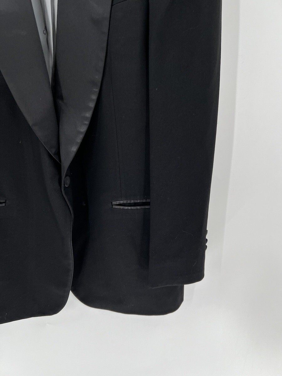 Vintage Christian Dior Suit Jacket Mens 44L Black Single