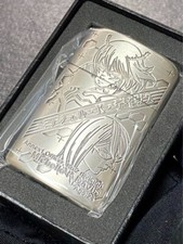 Ronson Typhoon Terra Formars Michelle K. Daves Silver Double Sided Etching Japan