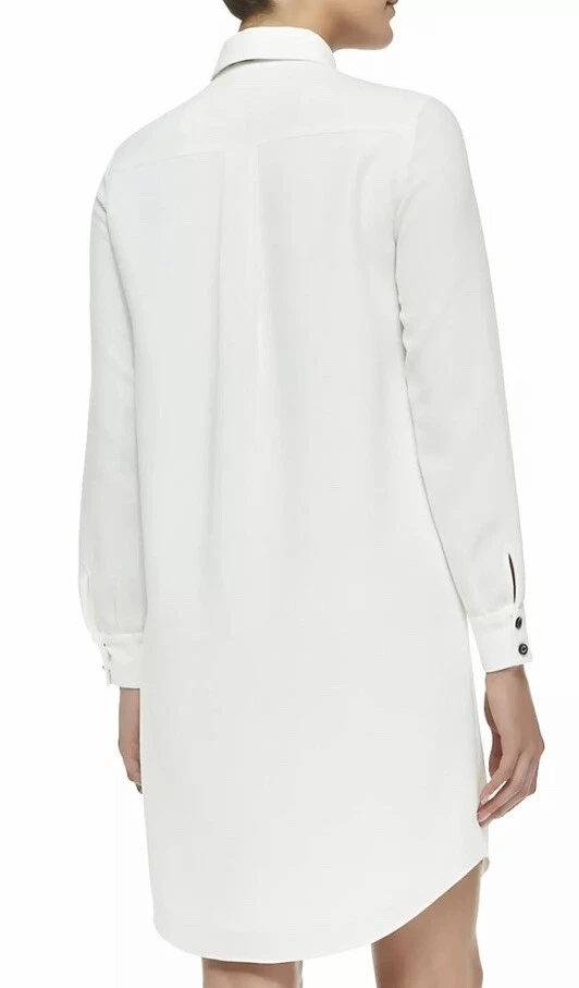 Abito firmato KATE SPADE grifone avorio con cravatta in velluto nero taglia 6