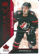 2019-20 UD Team Canada Juniors JOSH BROOK #109 Program of Excellence 127/150