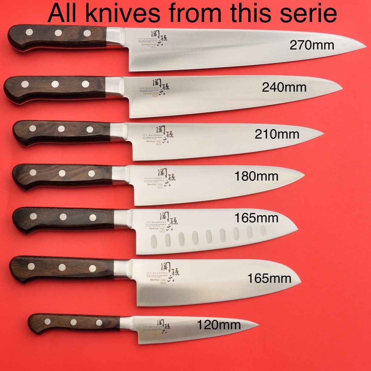 Japan KAI BENIFUJI kitchen chef knife nakiri santoku small petit