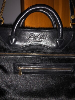 Jas MB London Mini Move On Black Leather Trimmed Pony Hair Jas MB London Mini Move On Black Leather Trimmed Pony Hair