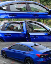 Oem 2022-2025 Honda Civic Sedan Mugen Style Window Visors Rain Guards Deflectors Oem 2022-2025 Honda Civic Sedan Mugen Style Window Visors Rain Guards Deflectors