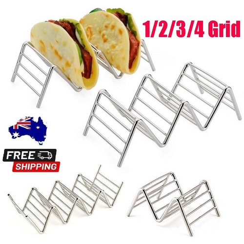 2/4PCS 4-Grid Taco Holder Mexican Food Wave Shape Hard Rack Stand ...