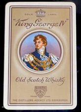 DR31 Swap Playing Cards 1 VINTAGE WHISKY ADVT KING GEORGE IV  