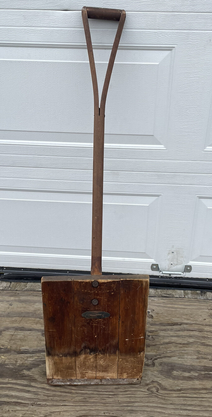 COUNTRY PRIMITIVE NEW ENGALND ANTIQUE AAFA WOODEN SNOW SHOVEL eBay