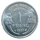 1 franc Morlon, légère 1957 en Aluminium