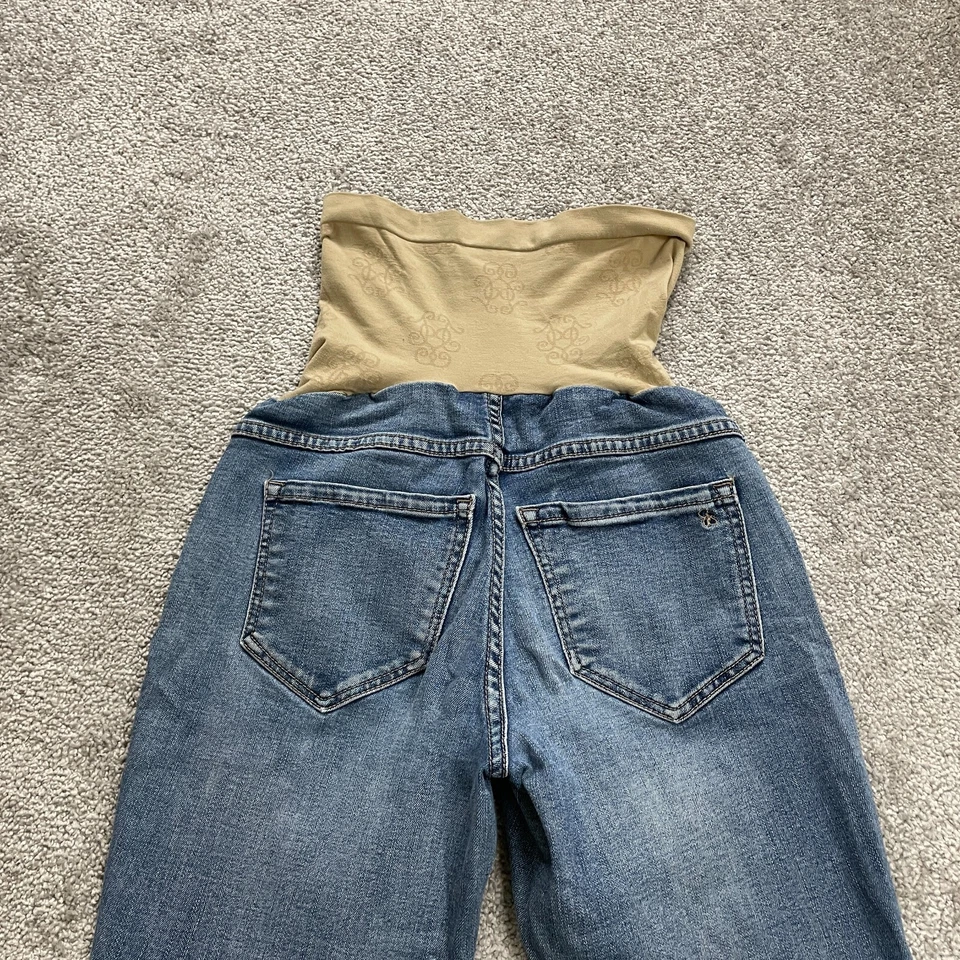 Unbranded Maternity Denim Jeans Womens 28x27 Blue Medium Wash Skinny Mid Rise - Image 3 of 4