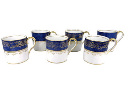 Crown Staffordshire Demitasse Kaffeetassen x6 BESCHÄDIGT zum Basteln/Ersatzteile
