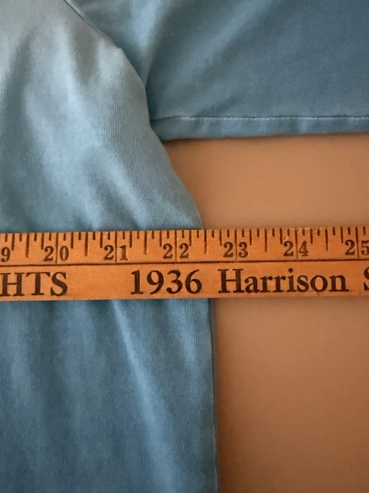 Alfred Dunner Womans XL Blouse Hombre Blue Rhinestone Bling 3/4 Sleeve Feminine - Image 4 of 4