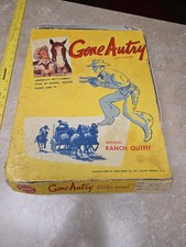 1950-60s Gene Autry leather holster with toy pistol side arms  Box