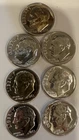 7 X 1963-P  Mint UNC Condition 90% Silver Roosevelt Dime, From Proof Sets