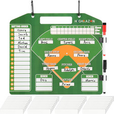 Magnetic Baseball Coach Clipboard, Dry Erase Coach Lineup Board, Premium Tactica