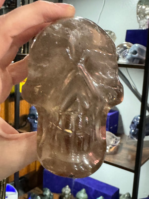 Brazilian Smoky Quartz Skull 4'' x 3'' 1.55lb Crystal Skull Groundingjo