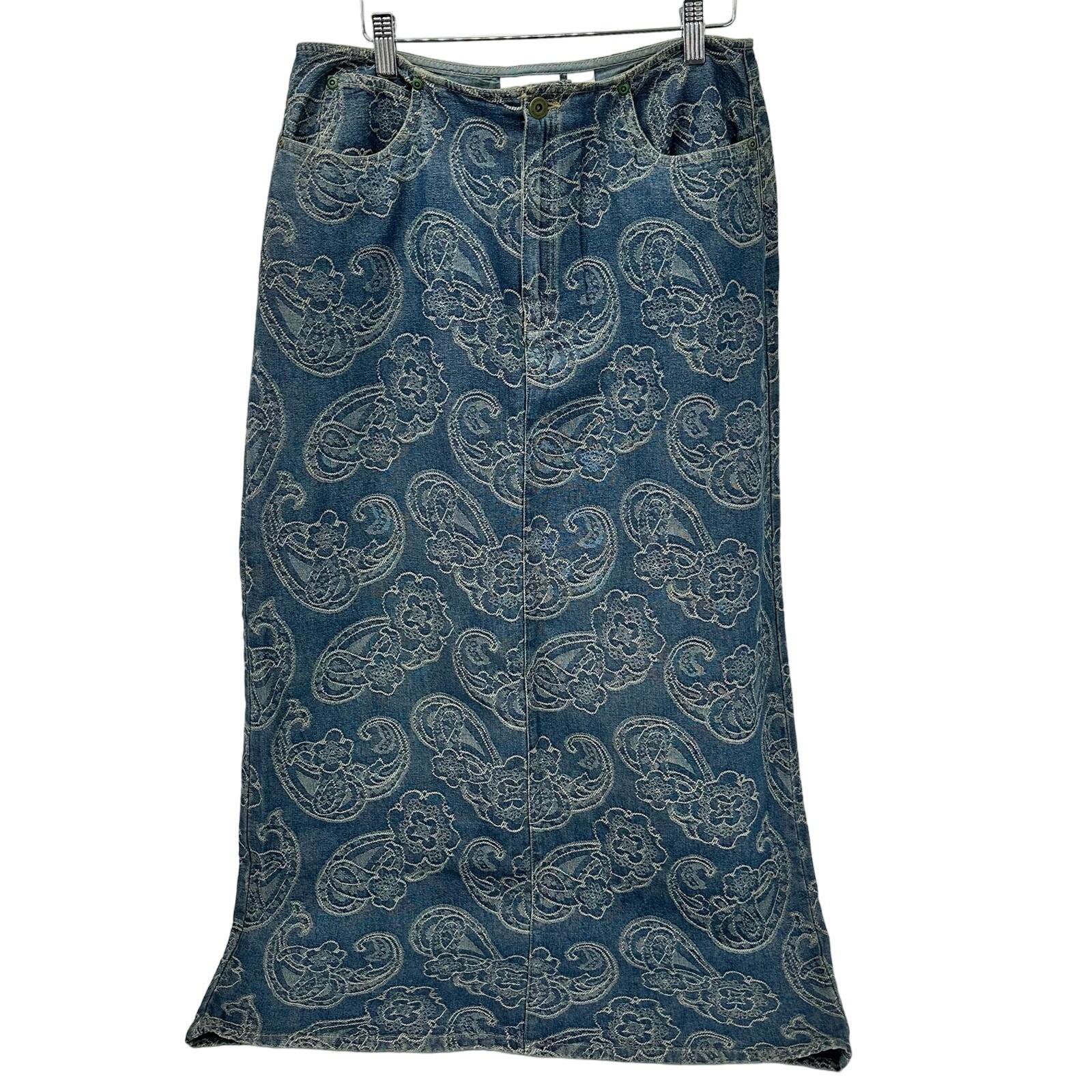 Vintage Liz Claiborne Skirt Womens 10 (31x38 ACTUAL) Embroidered Paisley Midi