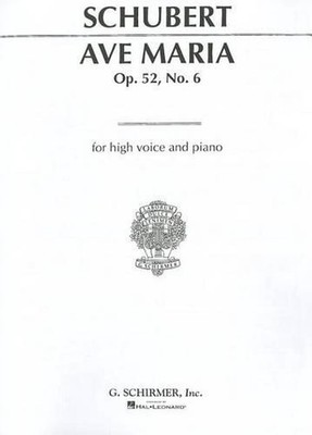 Ave Maria: Medium High Voice in B-Flat and Piano by Franz Schubert
