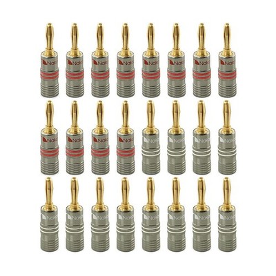 Nakamichi Banana Plug Speaker Connector 24K Gold-Plated Beryllium Red Copper 4mm