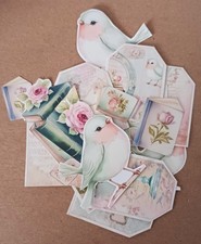 Lot #1 Birds Roses junk journal DIE Cut  Pape...