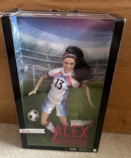 Barbie Signature Soccer Player Alex Morgan Fully Posable Doll NEW In Damaged Box