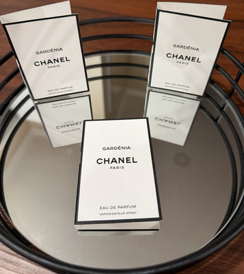 3x CHANEL Gardénia Eau de Parfum Spray Sample Size 1.5ml / 0.05 fl oz