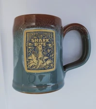 Bones Coffee Co 2023 Shark Bite Mug/Tankard Limited Edition (Green Blue Glazing)