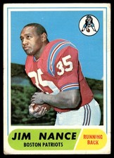 1968 Topps Jim Nance Rookie Boston Patriots #72