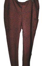 Chico's Zenergy So Slimming Pull On Pants Size 3 US 16/18 Black Cranberry New