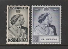 (A738) St Helena - George VI 1948 Silver Wedding Set Mint