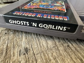 Vintage Ghosts N Goblins Game Cartridge (5 Screw) And Manual For The NES TESTED