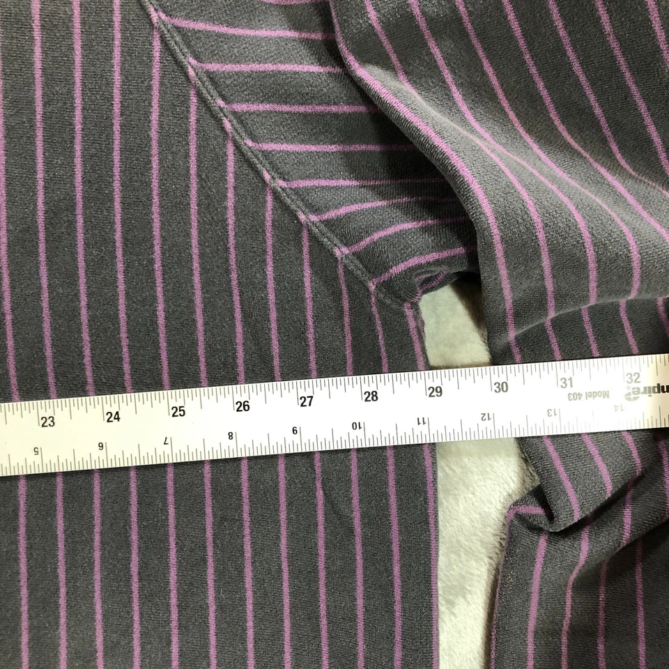 VTG Nike Hoodie Mens 2XLT Gray Purple Pinstripe Air Force Pullover - Image 3 of 4