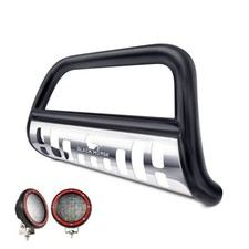 Black Horse Bull Bar Brush Guard W5.3led Skid Black Fits 03-17 Ford Expedition