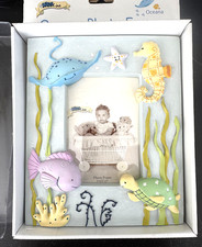 Kidsline Photo Frame OCEANA sea  7.75 x 6.5 resin NEW  baby shower gift 