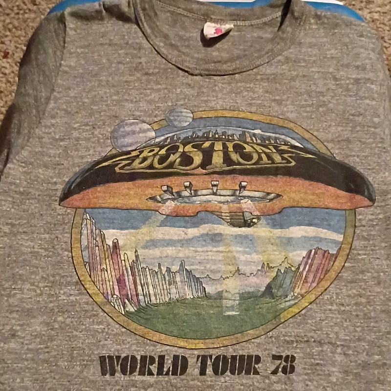 Vintage 1978 BOSTON Band Tour Shirt Capital Centre MD Deadstock NOS Soffe Small