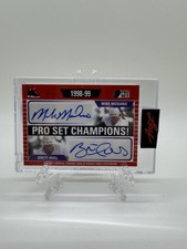 2020-21 Leaf Pro Set Memories Red 6/15 Mike Modano Brett Hull Autograph!