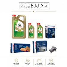 Bosch Service Kit for Mercedes S300 BlueTEC 14-17 7L Castrol Longlife EDGE 5W-30