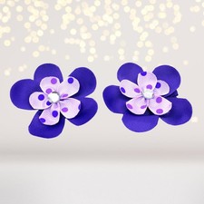 Girls Small Double Layered Flower Hair Clips