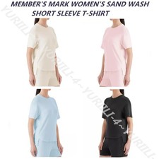 MEMBER'S MARK WOMEN'S SAND WASH SHORT SLEEVE T-SHIRT MULTIPLE COLOR SIZE NEW