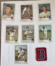 1973 Vintage  Topps Baseball Cards - Boston Red Sox Players And Patch