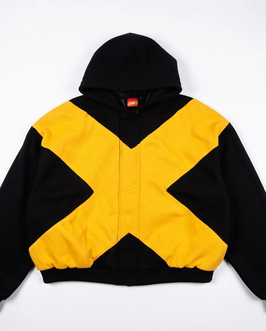 Marvel X-Men Wolverine Cosplay Jacket Black Yellow Hooded Costume Streetwear - product detail image 4