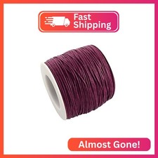 Craftdady 100 Yards 1mm Waxed Cotton Cord Macrame Bracelet Necklace Jewelry Maki