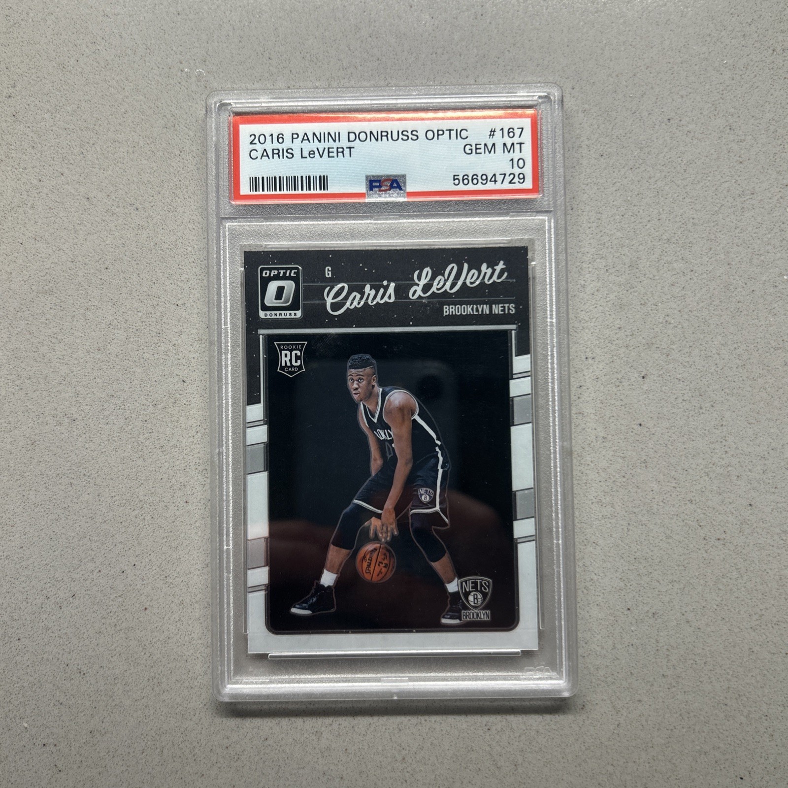 2016-17 Donruss Optic Caris Levert Rookie RC #167 PSA 10 GEM MT Nets