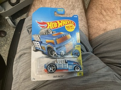 2016 Hot Wheels #173 Experimotors 8/10 CRATE RACER Blue w/Chrome 5 Spoke Wheels