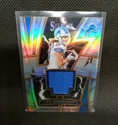 Tj Hockenson 2021 Panini Select Sparks Relics Prizm /99 #SP-THO Detroit Lions