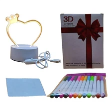LED Note Board With Colors Acrylic Dry Erase Board USB Plug In Colorful Light 