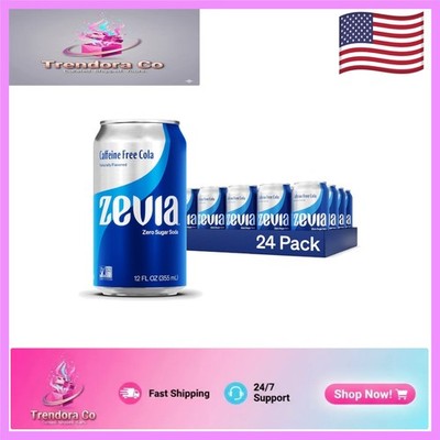 Naturally Sweetened Caffeine-Free Cola - Zero Calorie Soda - 24 x 12 oz Cans