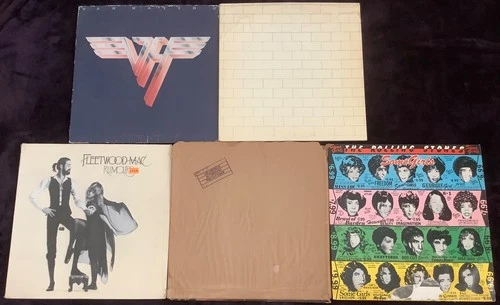 6LP LOT VAN HALEN LED ZEPPELIN PINK FLOYD FLEETWOOD MAC ROLLING STONES VINYL REC