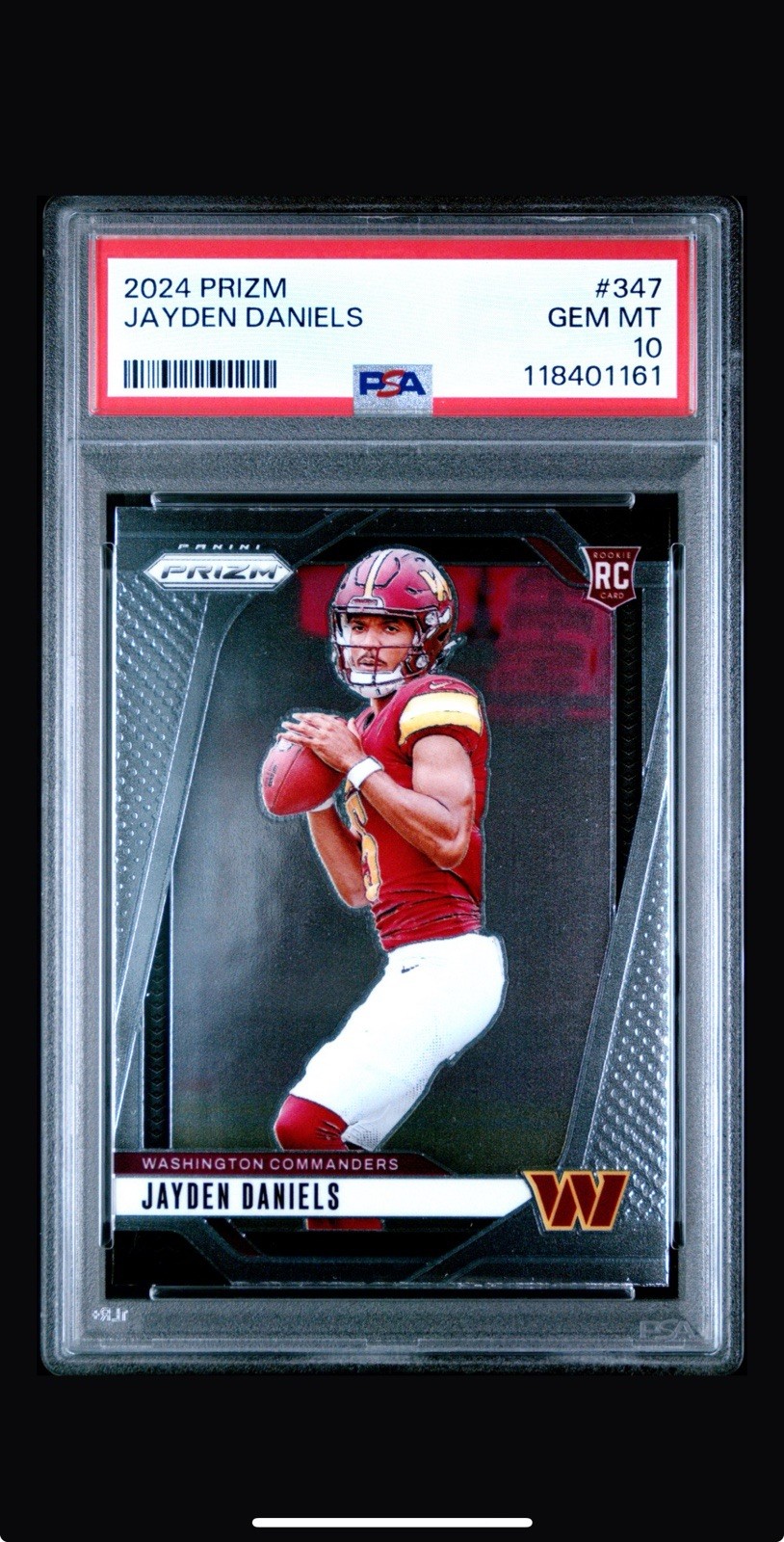 2024 Panini Prizm Jayden Daniels RC PSA Gem Mint 10 #347