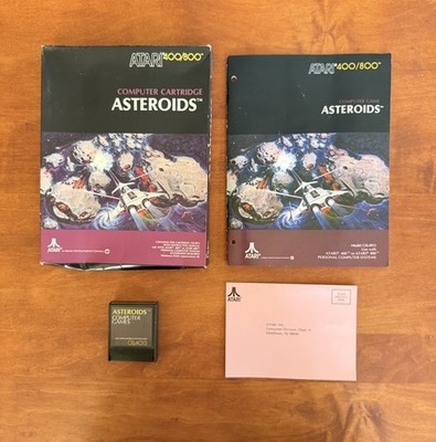 Asteroids (Atari 400/800/XL/XE) In Box CIB Complete w/ Insert - Ships Fast